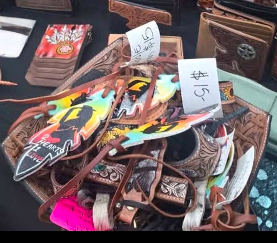 Saddle Charm Feather and Cowgirl