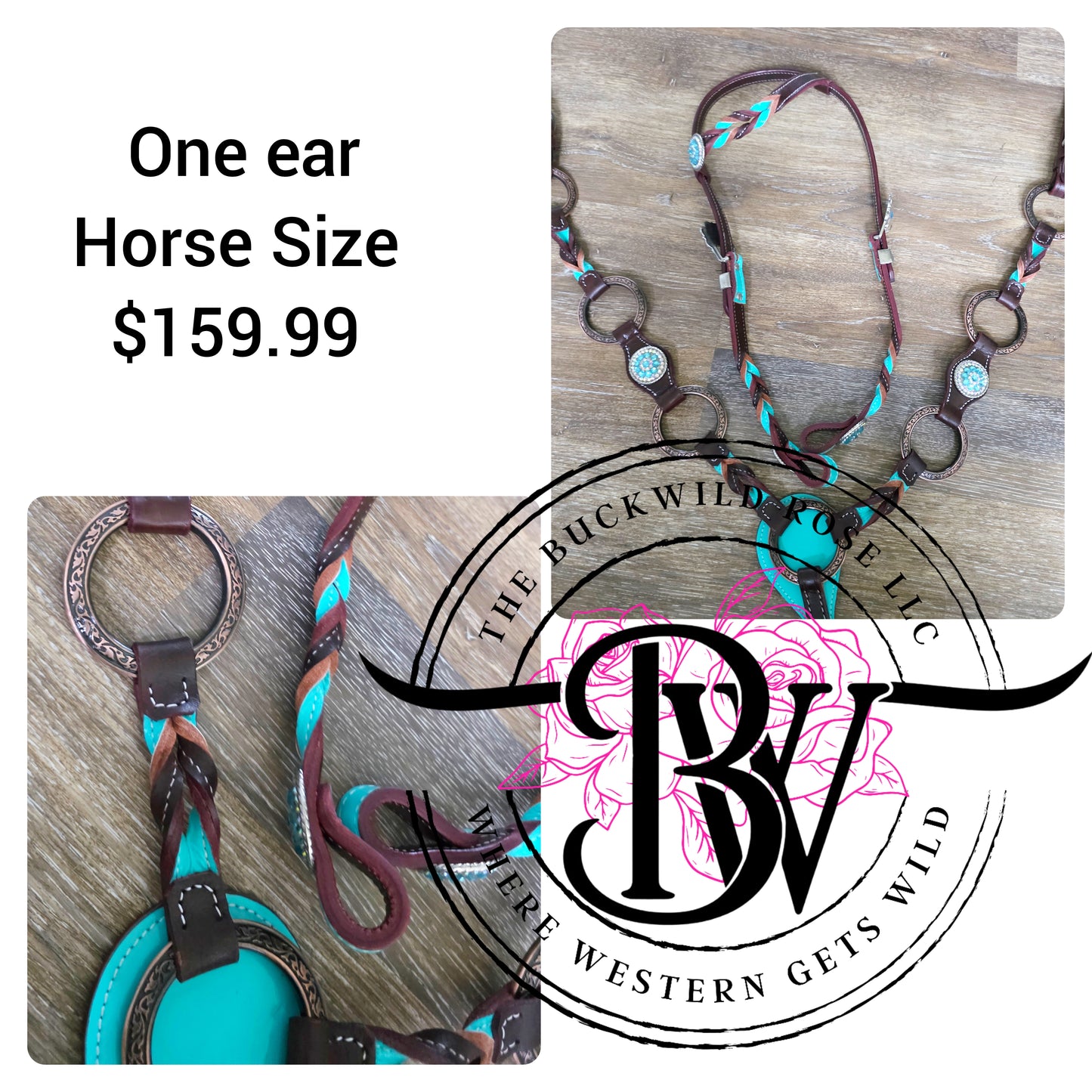 Hint of Teal! Headstall set