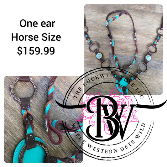 Hint of Teal! Headstall set