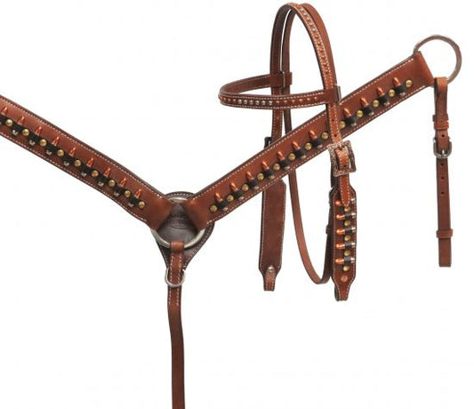 "Ammo Belt" Headstall and breast collar set