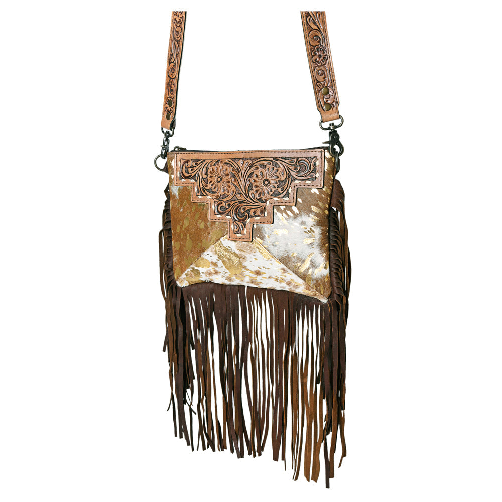 Gold acid wash crossbody