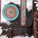 Tooled western fringe purse