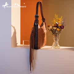 Montana West Floral Tooled Concealed Carry Hobo