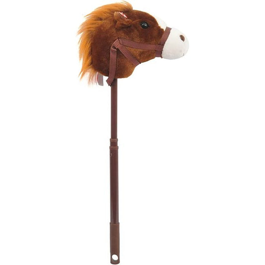 Adjustable Plush Stick Horse without Sound Effects