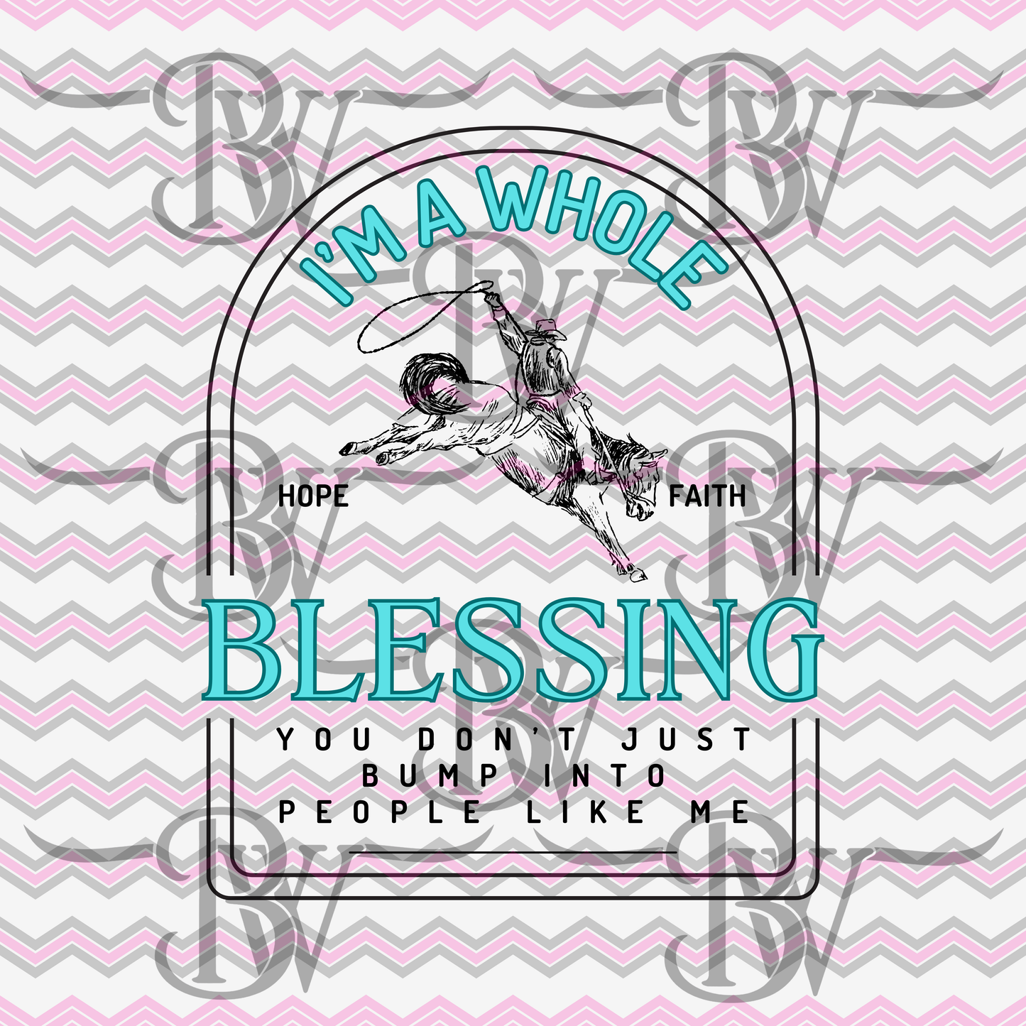 Blessing teal bucking horse SVG/PNG