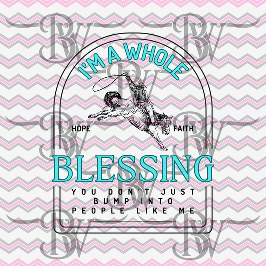 Blessing teal bucking horse SVG/PNG