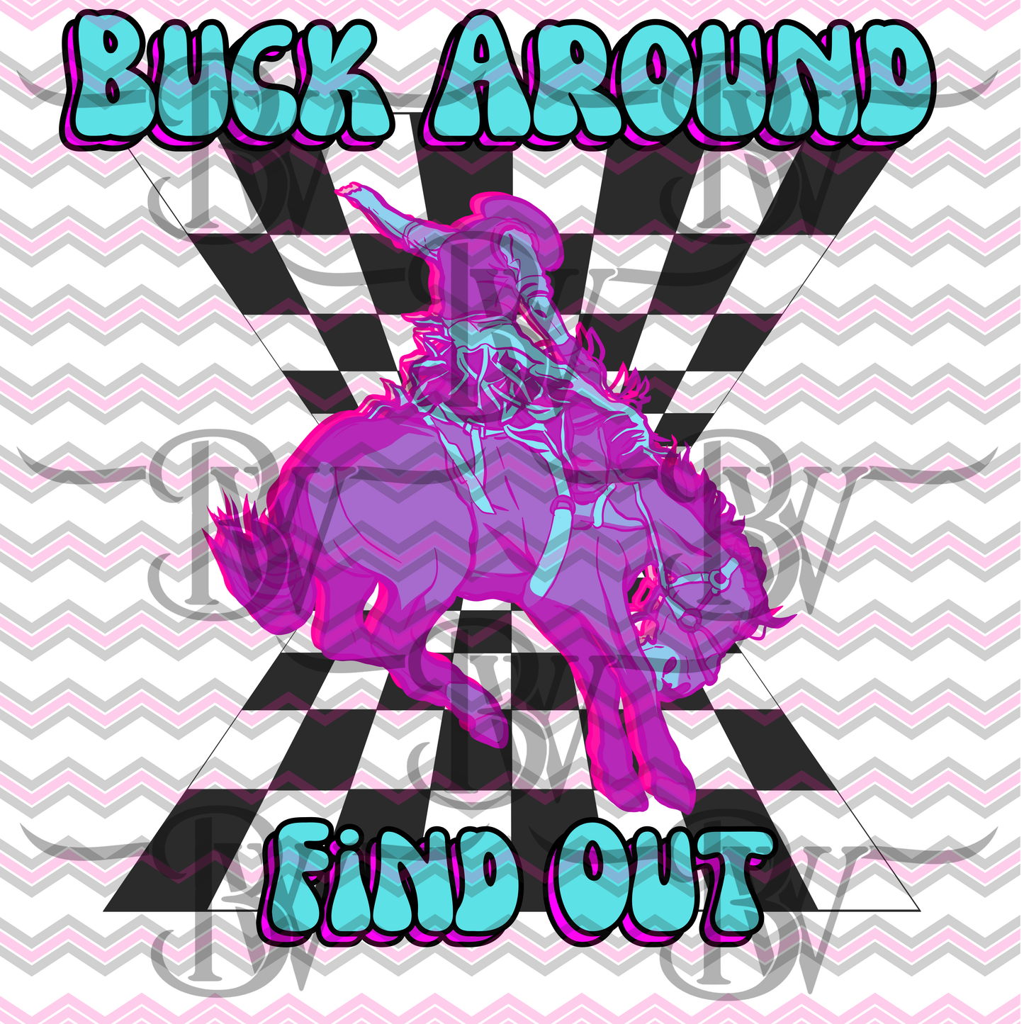 Buck Around Teal SVG/PNG