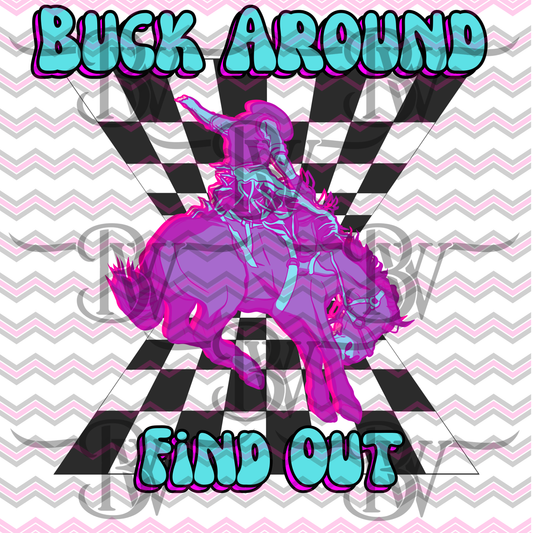 Buck Around Teal SVG/PNG