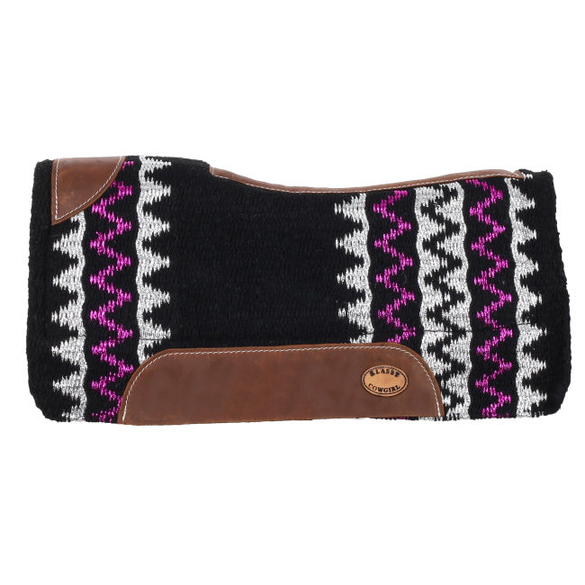 Klassy Cowgirl 28" x 30" Purple Twilight Contoured Wool Top Felt Bottom Saddle Pad