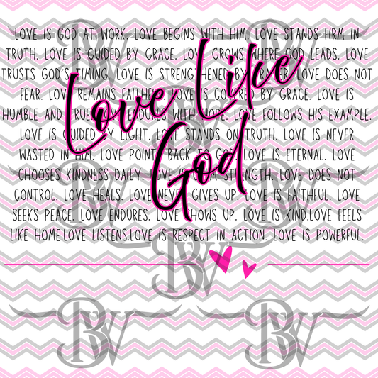 Love Like GOD SVG/PNG