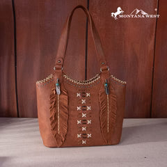Montana West Feather Collection Concealed Carry Tote