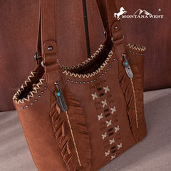Montana West Feather Collection Concealed Carry Tote