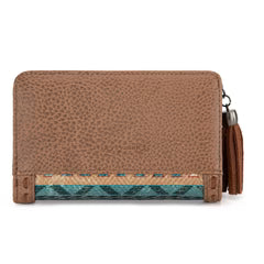 Montana West Tooled Aztec Denim Bi-Fold Wallet