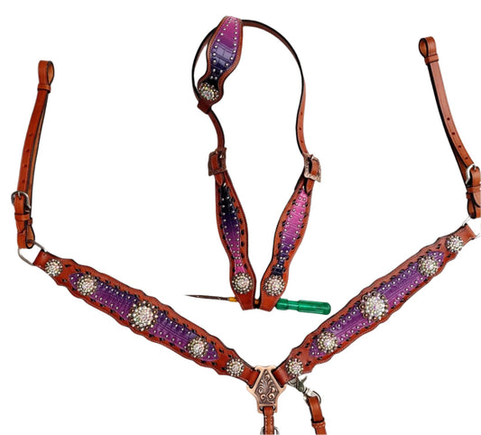 Horse size made to order headstall set