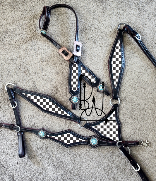 made to order horse size headstall set