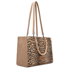 Wrangler Leopard Print Wide Tote Bag/Crossbody