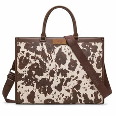 Wrangler Carry-All Large Tote Work Tote /Crossbody - Cow-Coffee