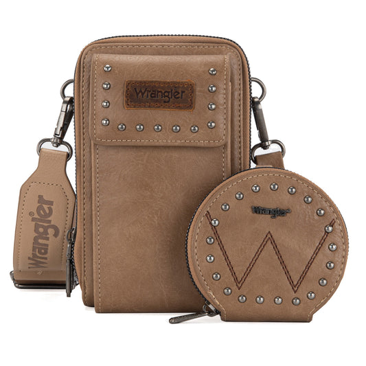 Wrangler phone wallet Tan