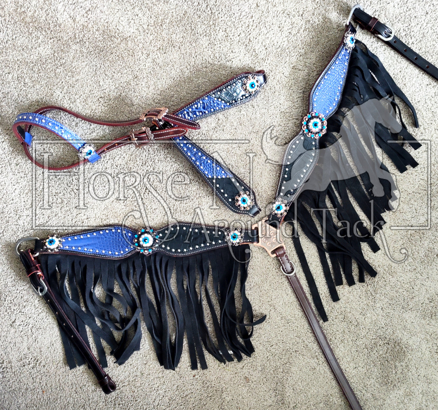 Made to order horse size headstall set