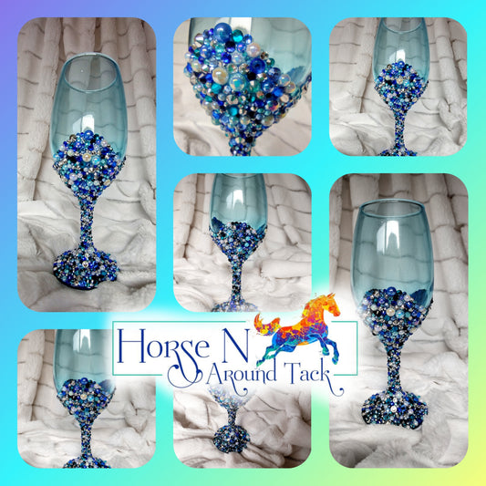 Custom Bling Wine Glass