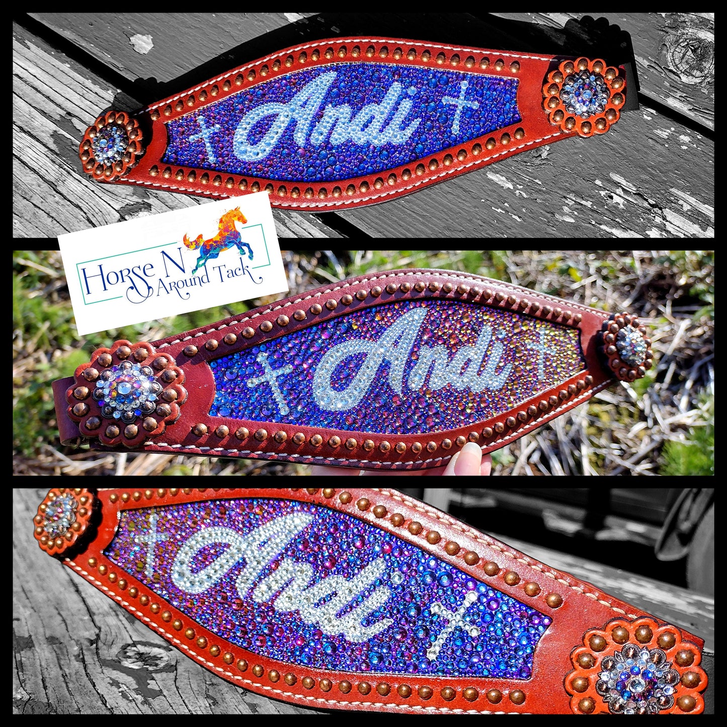 Custom Bling Bronc nose halter