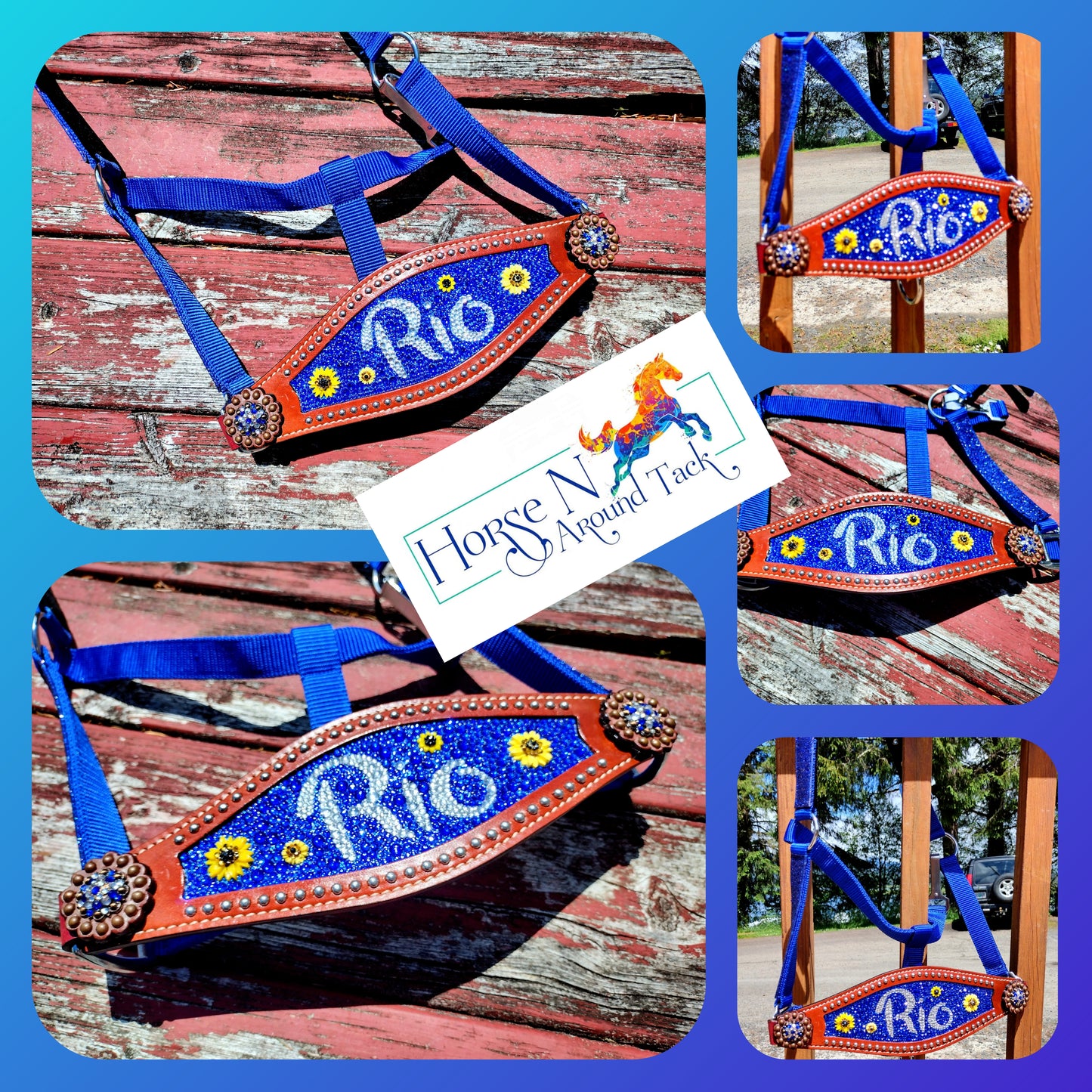 Custom Bling Bronc Nose Halter